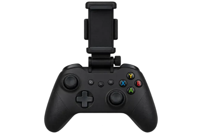 Black Gamepad with Smartphone Mount