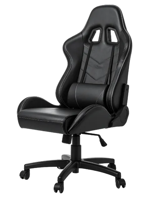 Black Gaming Chair Isolated On White