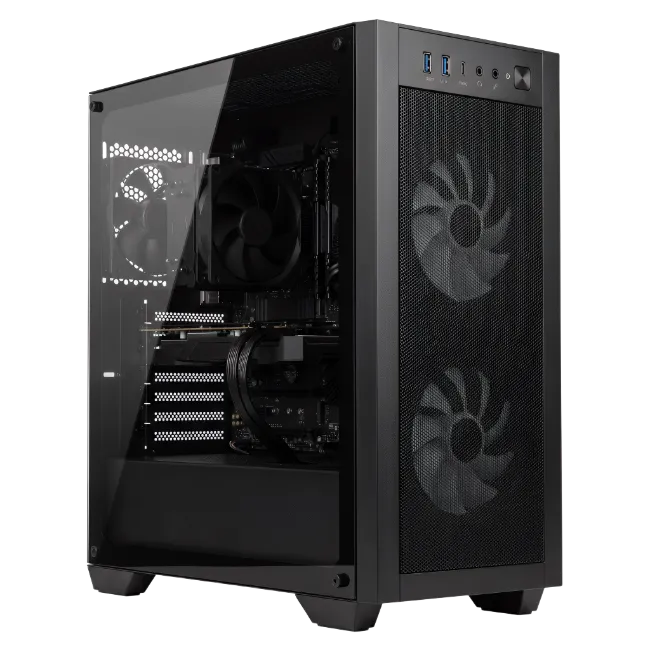 Black Gaming Desktop Computer PC Tower