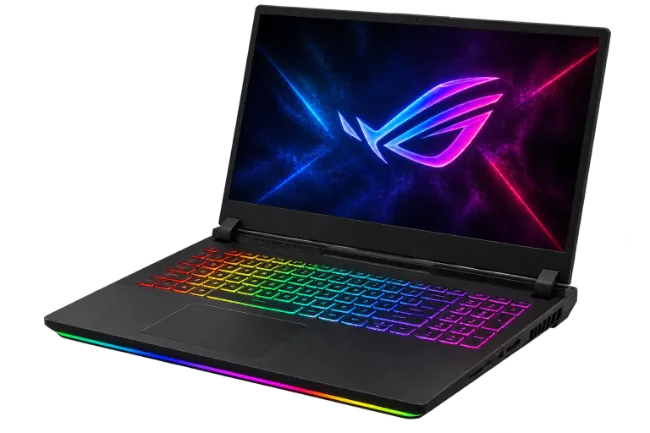 Black Gaming Laptop with RGB Keyboard