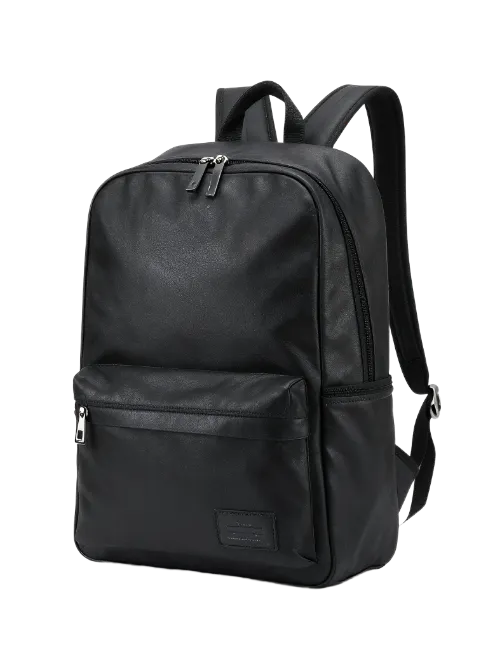 Black Leather Backpack