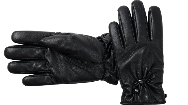 Black Leather Gloves