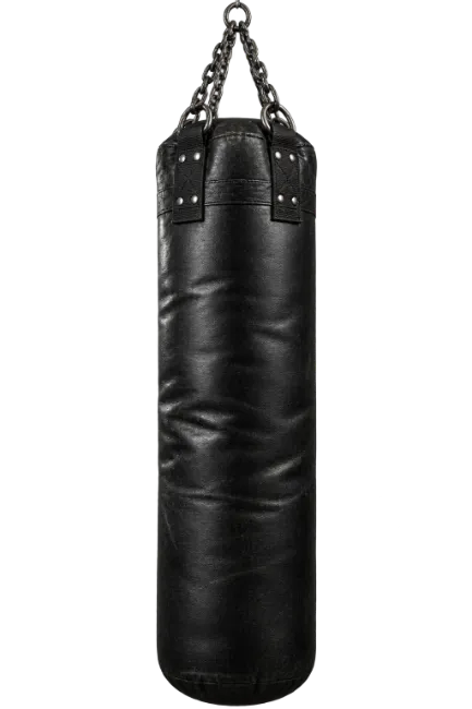 Black Leather Heavy Punching Bag