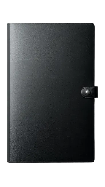 Black Leather Notebook Diary