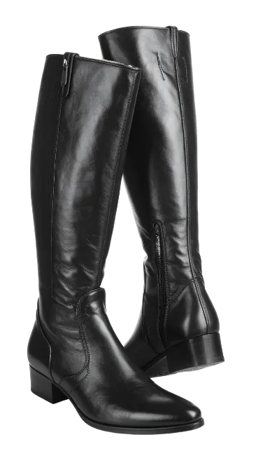 Black Leather Tall Boots