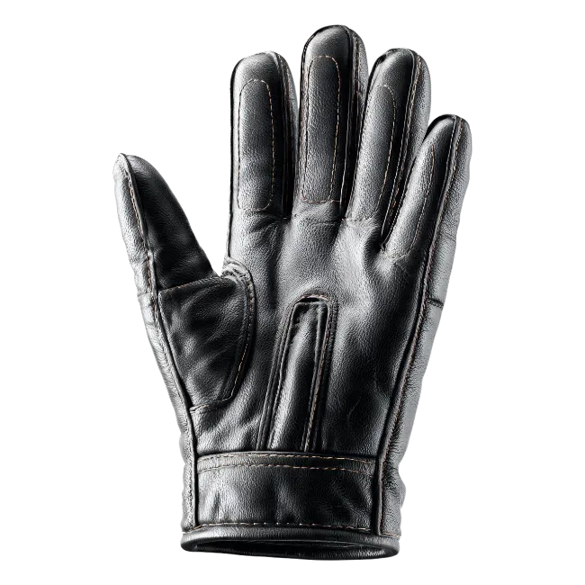 Black Leather Work Glove