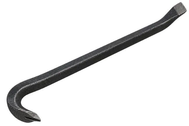 Black Metal Crowbar Tool