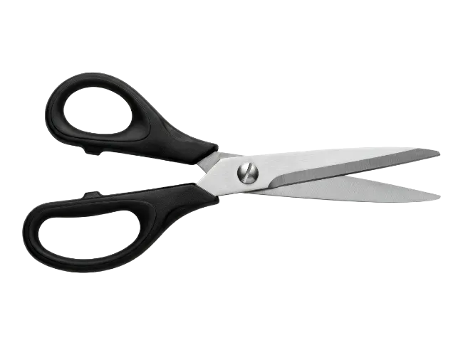 Black Office Scissors with Stainless Steel Blades
