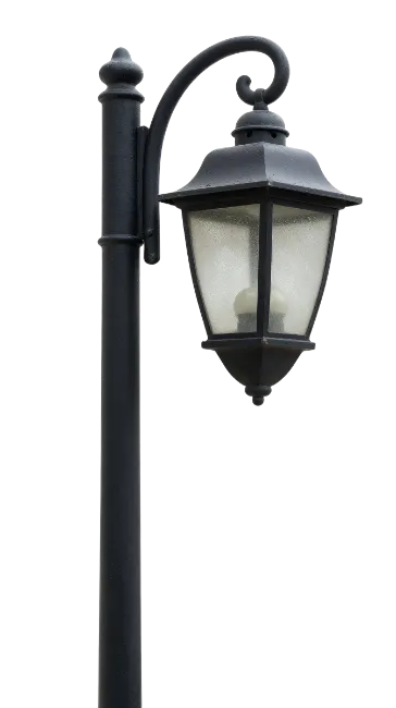 Black Outdoor Street Lamp Post