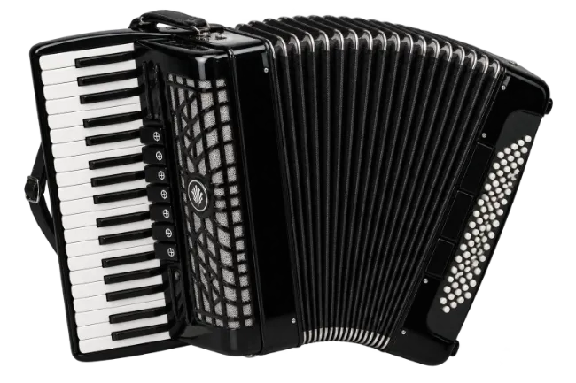 Black Piano Accordion Musical Instrument