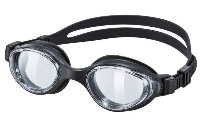 Black Swim Goggles with Clear Lenses
