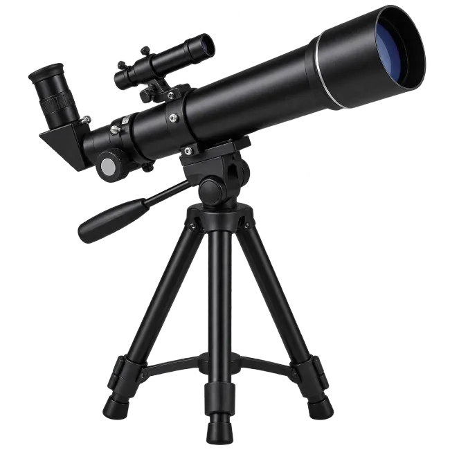 Black Telescope on Tripod