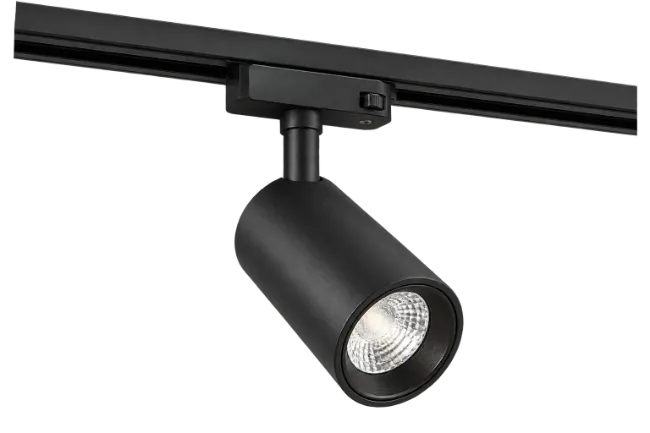 Black Track Spotlight on Rail