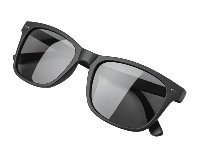 Black Wayfarer Sunglasses with Dark Lenses