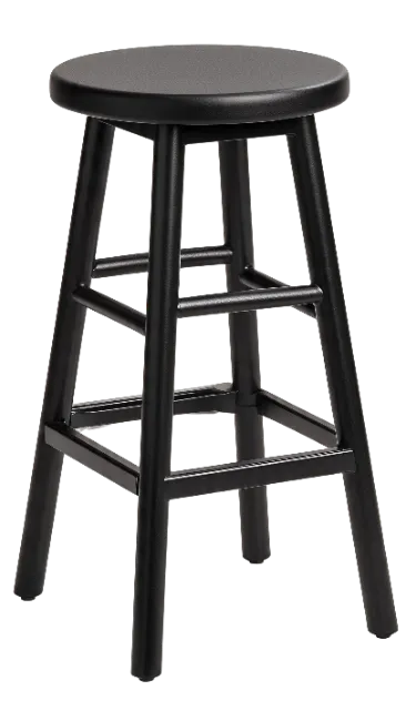 Black Wooden Bar Stool