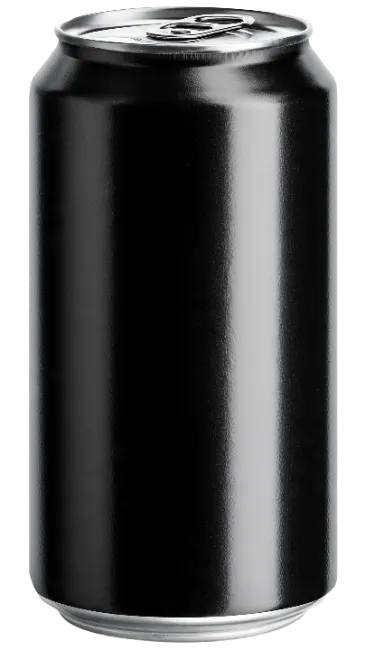 Blank Black Beverage Can Mockup
