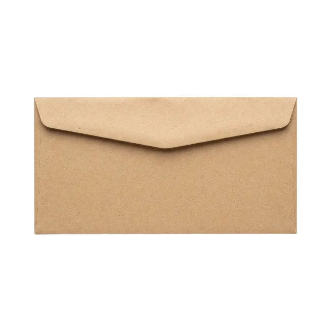 Blank brown craft paper envelope