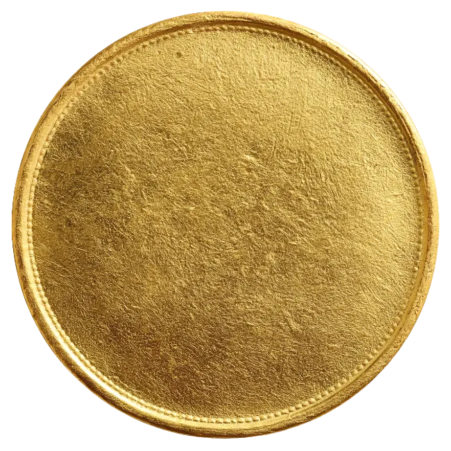 Blank Gold Coin Isolated