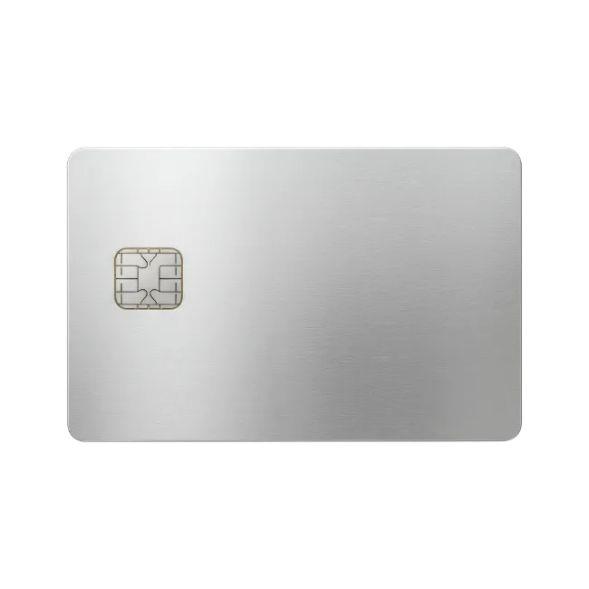 Blank Metal Credit Card with Chip