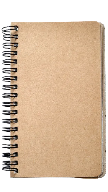 Blank Spiral Notebook with Brown Cover