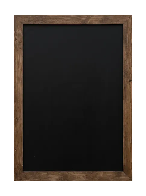Blank Wooden Framed Blackboard