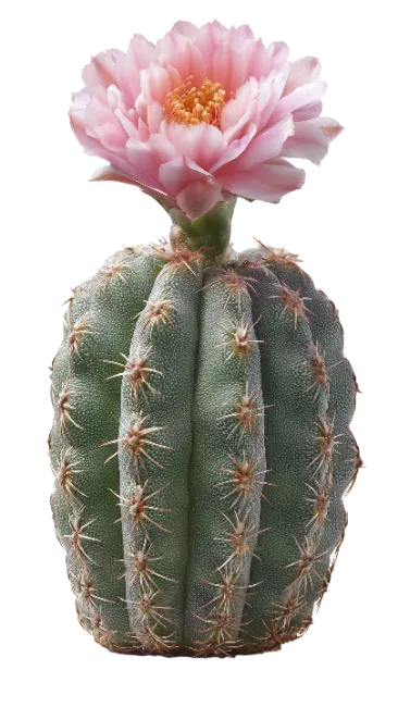 Blooming Cactus with Pink Flower