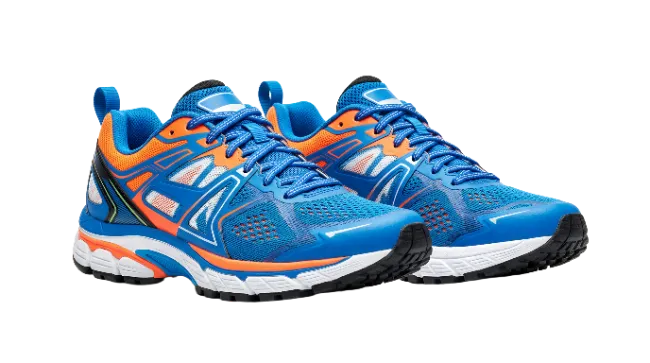 Blue and Orange Running Shoes