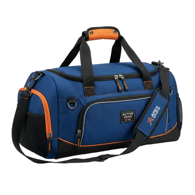 Blue and Orange Sports Duffle Bag