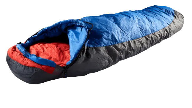 Blue and Red Sleeping Bag