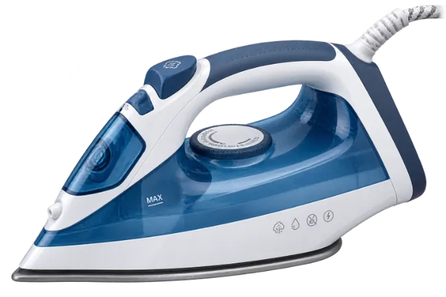 Blue and White Steam Iron