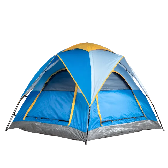 Blue and Yellow Camping Tent