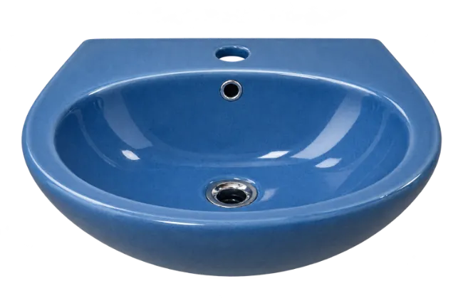 Blue Ceramic Bathroom Sink Basin