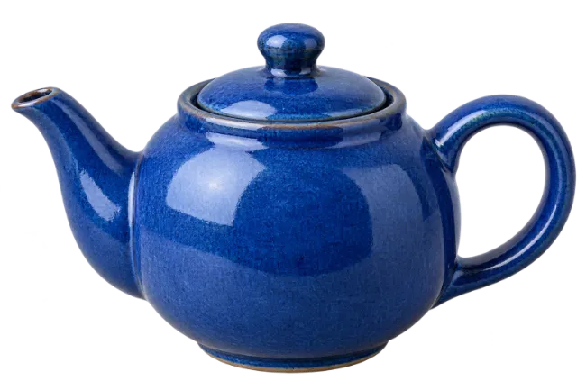 Blue Ceramic Teapot with Lid