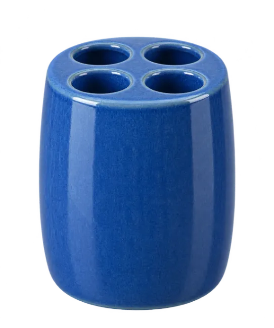 Blue Ceramic Toothbrush Holder