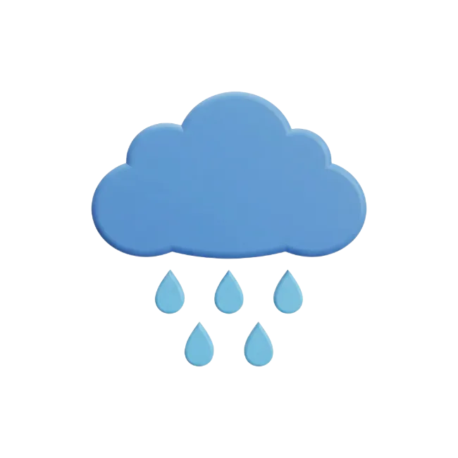 Blue Cloud With Raindrops