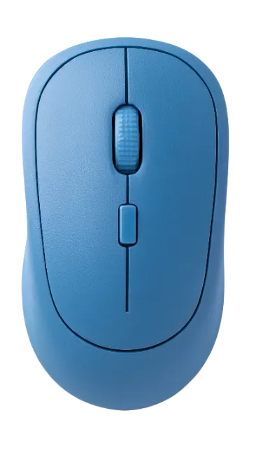 Blue Computer Mouse Top View