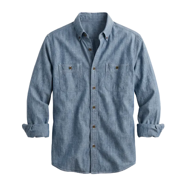 Blue Denim Long Sleeve Shirt