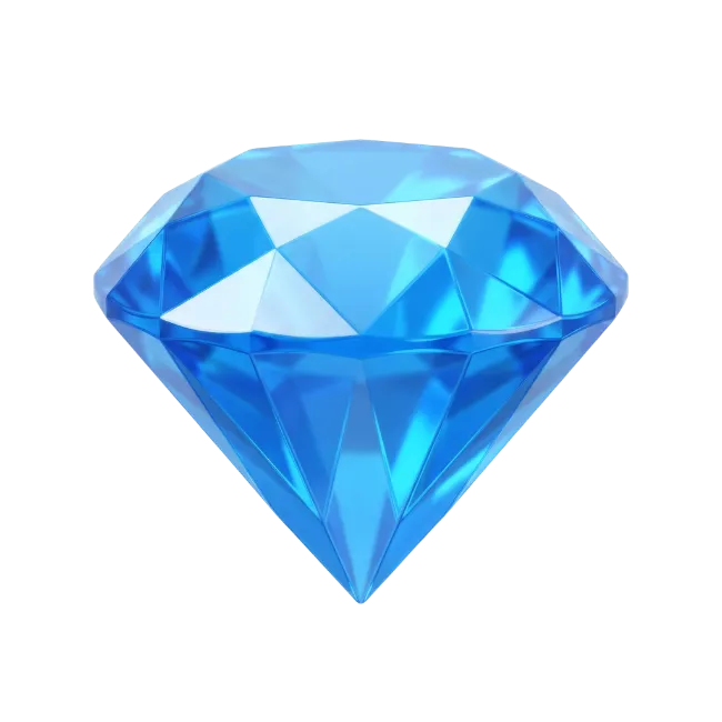 Blue Diamond Gemstone Cut Crystal