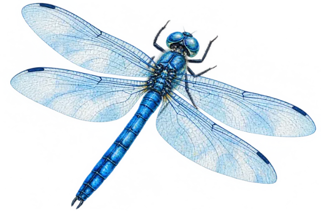 Blue Dragonfly Illustration