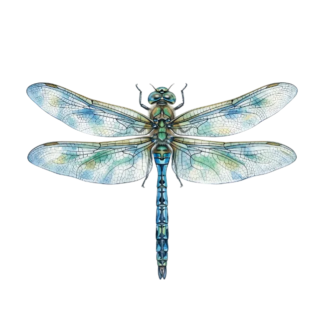 Blue Dragonfly Illustration
