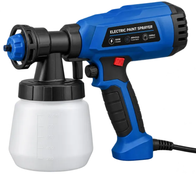 Blue electric paint sprayer tool