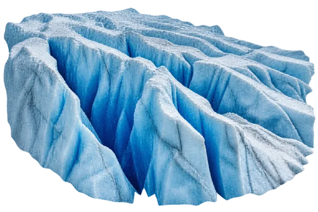 Blue Glacier Ice Formation