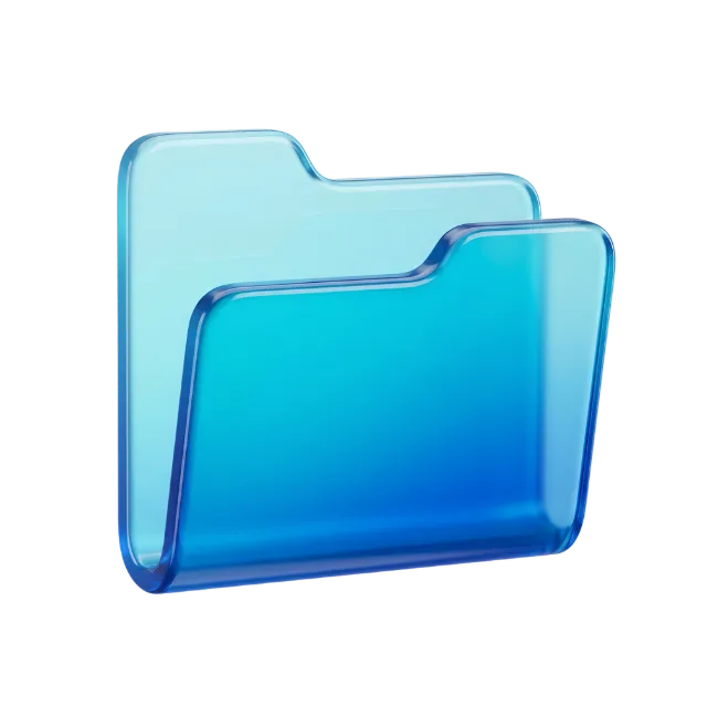 Blue Glass Folder Icon