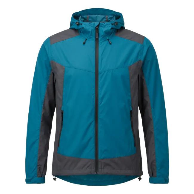Blue Hooded Outdoor Sport Jacket