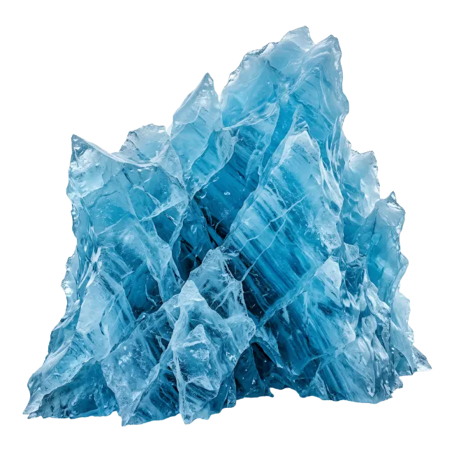Blue Ice Crystal Formation