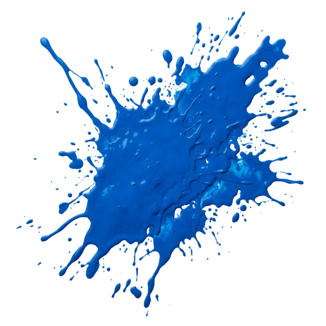 Blue Paint Splatter and Splash Graphic
