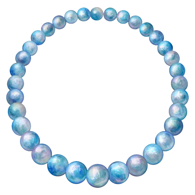 Blue Pearl Circle Frame