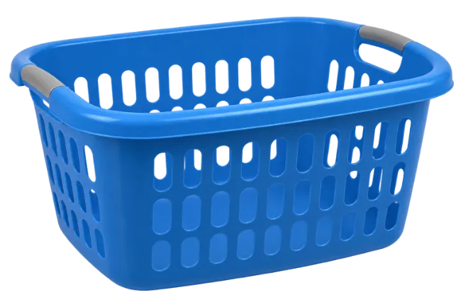 Blue Plastic Laundry Basket