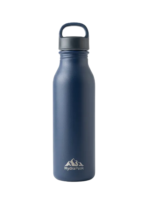 Blue Reusable Water Bottle with Cap