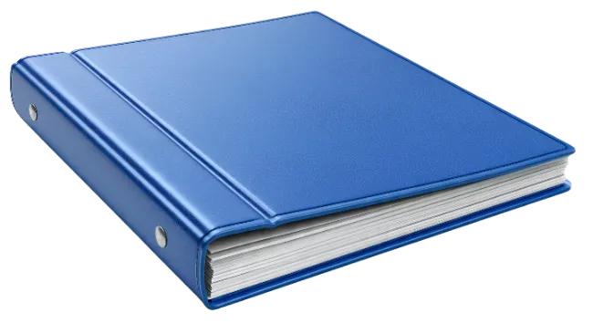 Blue Ring Binder File Folder